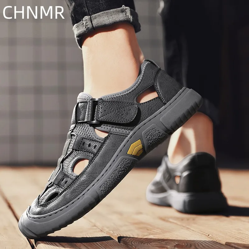 Beach Sandals for Men Round Toe Casual Outdoor Comfortable Trendy All-match Breathable Fashion Wear-Resistant Shoes Summer Main