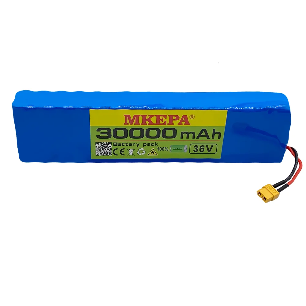 10S3P 36V battery ebike battery pack 18650 lithium ion battery 500W high power and large capacity42Vmotorcycle scooter XT60 plug