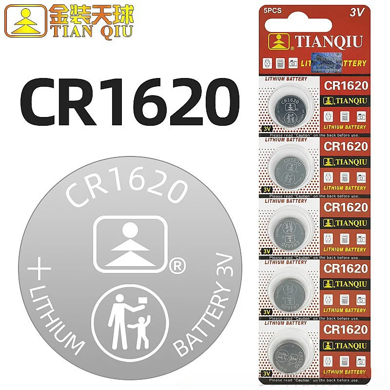 CR1620 Battery CR 1620 3V Lithium Battery DL1620 BR1620 Button Coin Cells For Watch Car Remote Control Calculator Scales Shavers