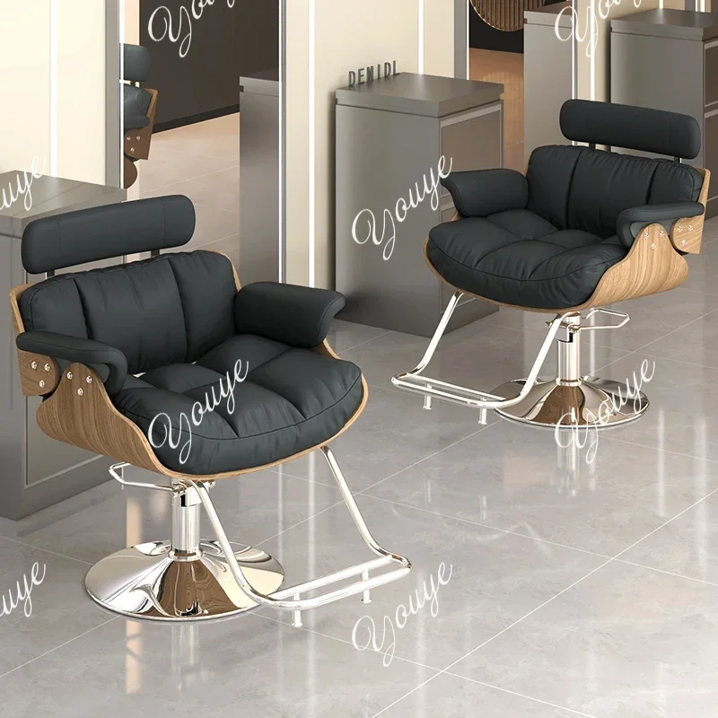 

Women Dressing Shaving 360° Swivel Personalized Barber Chair Professional Leg Rest Chair Adjustable Shaving Salon Furniture