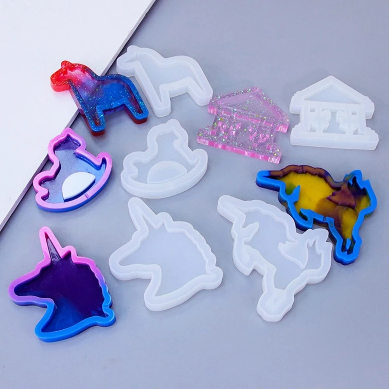 36pcs Animals Mold Handmade Pendant Silicone Mold Resin Casting Mold for DIY Keychain Jewelry Non-stick