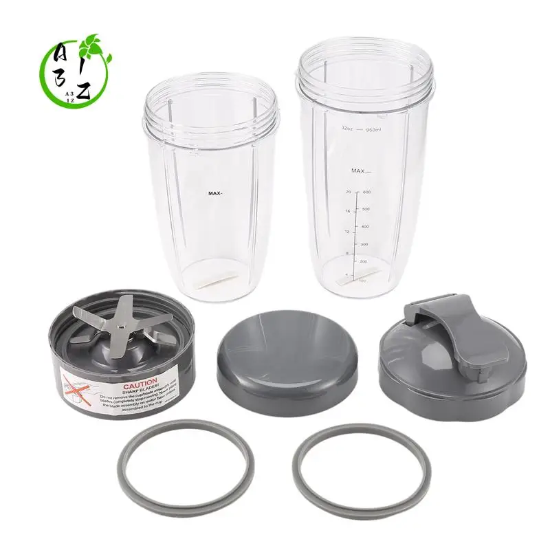 

A31Z-Blender Replacement Parts For Nutribullet Blenders 600W/900W/PRO - Extractor Blade & 32Oz Huge Cups & 24Oz Huge Cups