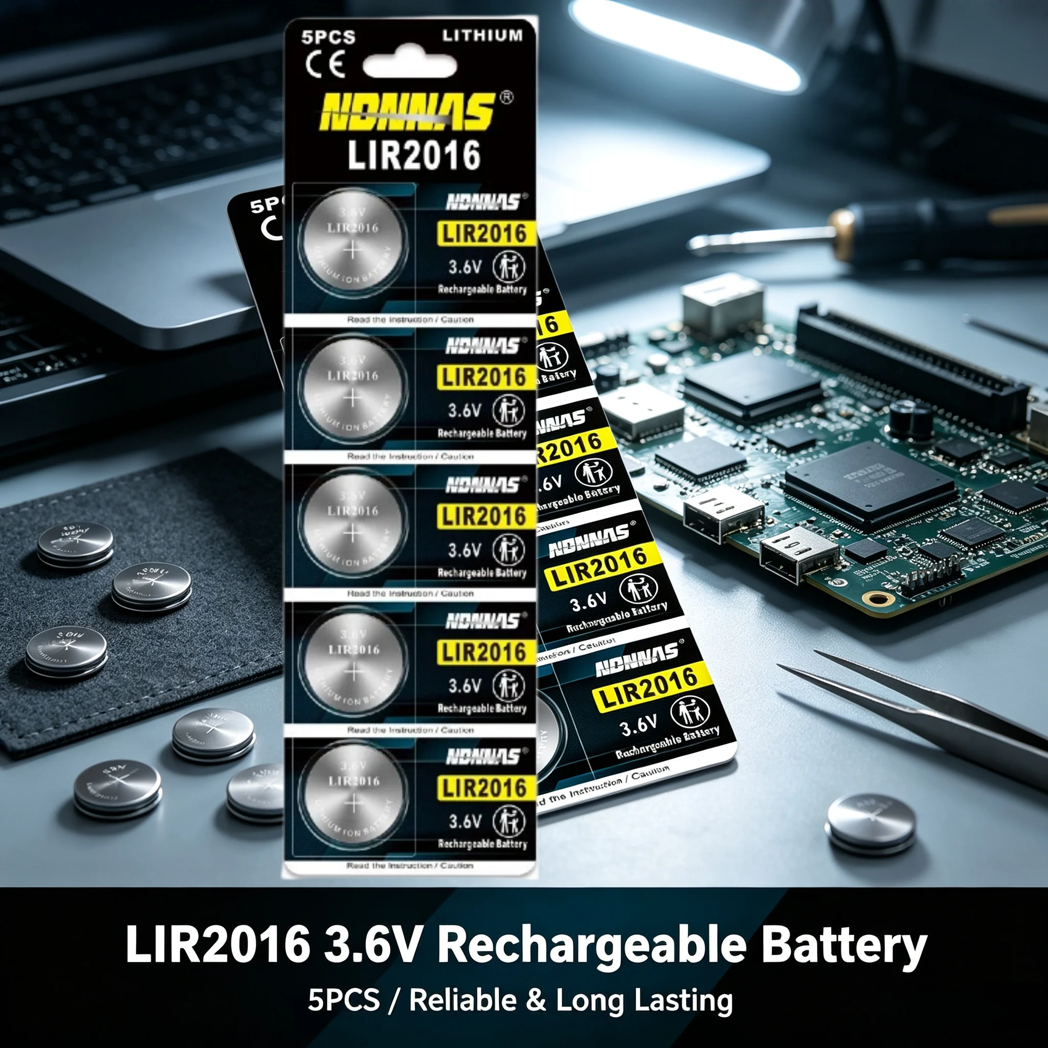 LIR2016 1-50Pcs 3.6V Rechargeable Lithium Button Cell Replace Cr2016 Lm2016 For Watch Remote Toys Precision Electronic Gadgets