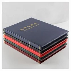 10 Sheets Paper Money Album Collection Banknote Holder Book with Black Clear Pages PVC Free Currency Bill Note Binder PU Leather
