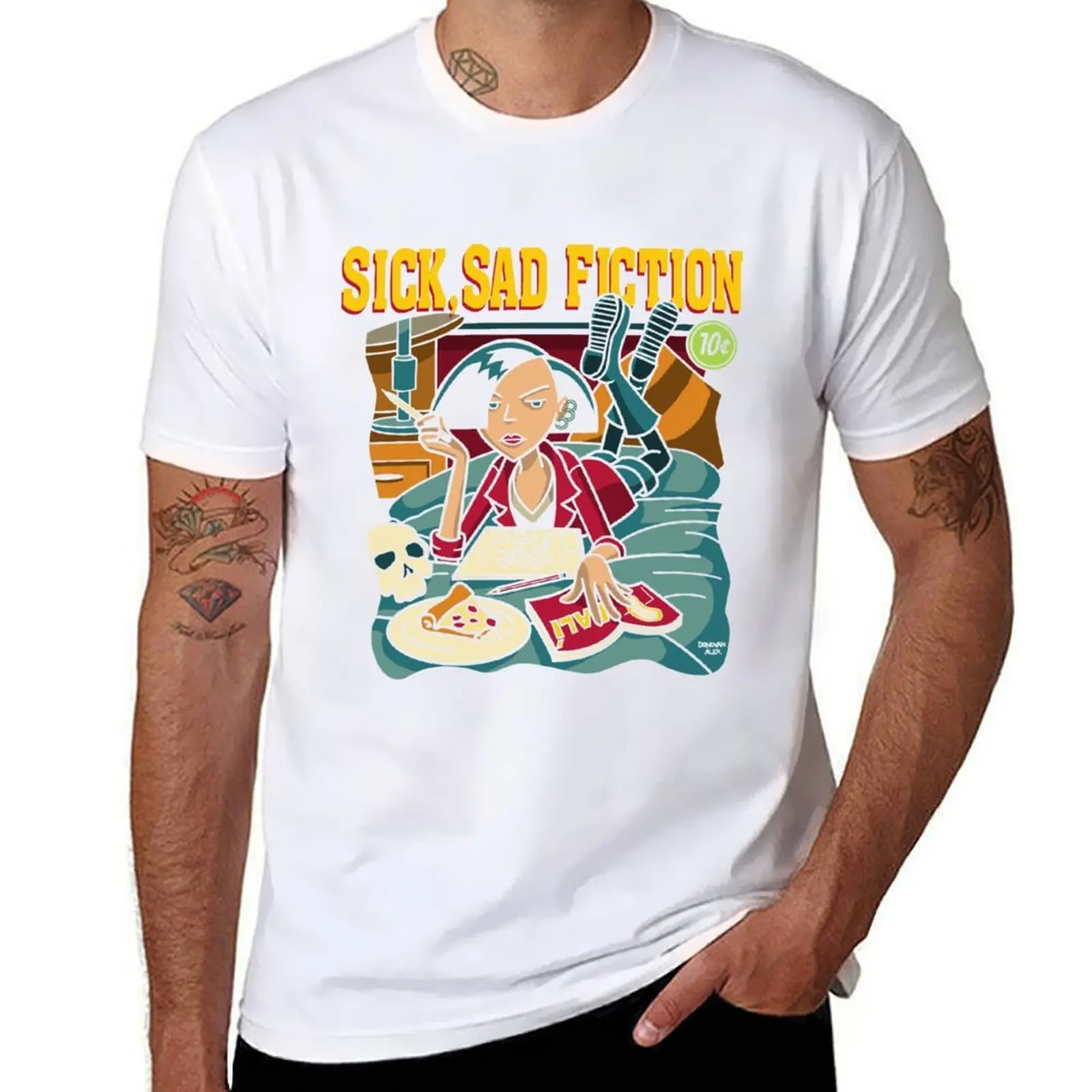 

Sick Sad Fiction T-Shirt t shirts cotton 100% t shirts for man pack white T-Shirt