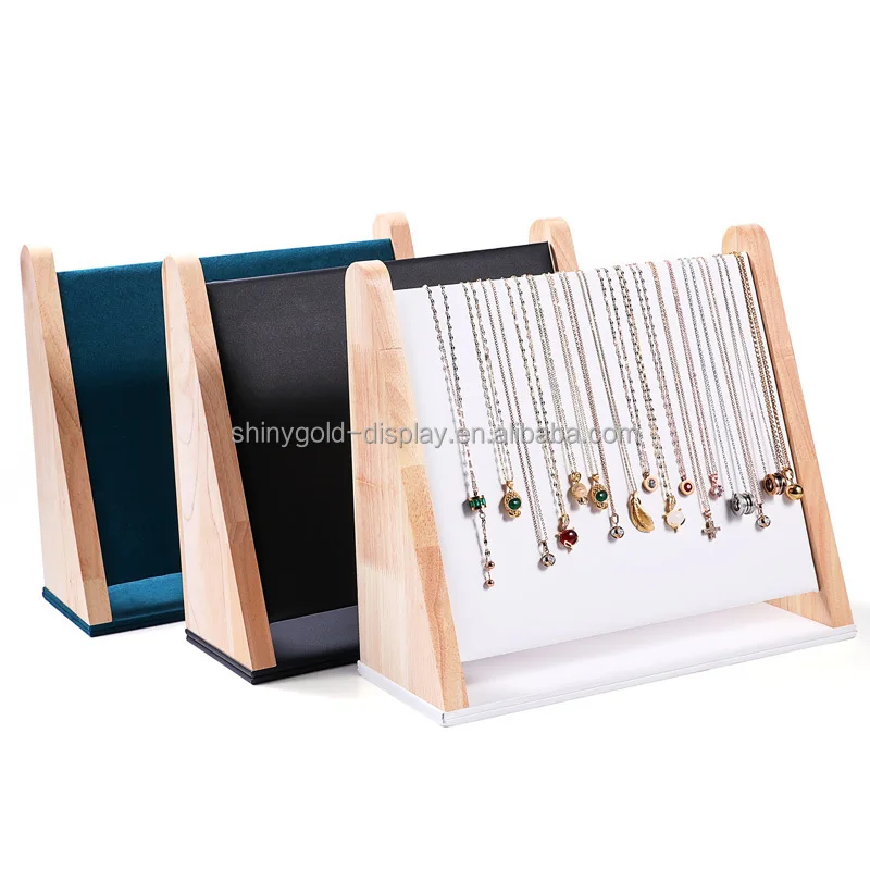 

Custom. Jewelry Store Wooden Jewellery Organizer Jewelry Necllace Display Holder Bracelet Display Stand for Shops