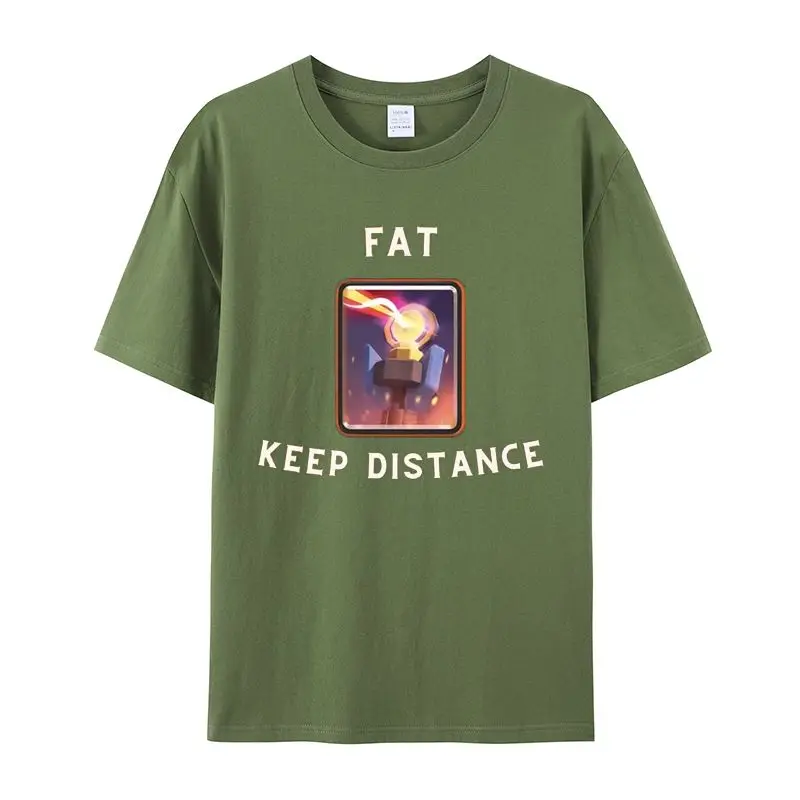 Fat Keep Distance Meme Tshirt Men Women Joke Humor Gift for Him and Her Kawaii Cute Memes T-shirts Oversized Pure Cotton T Shirt