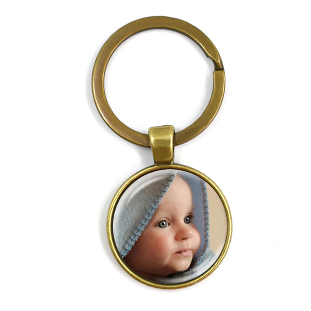 Hot Selling Custom Keychain Photo Mum Dad Baby Children Grandpa Parents Custom Designed Photo Gift For Family Anniversary Gift