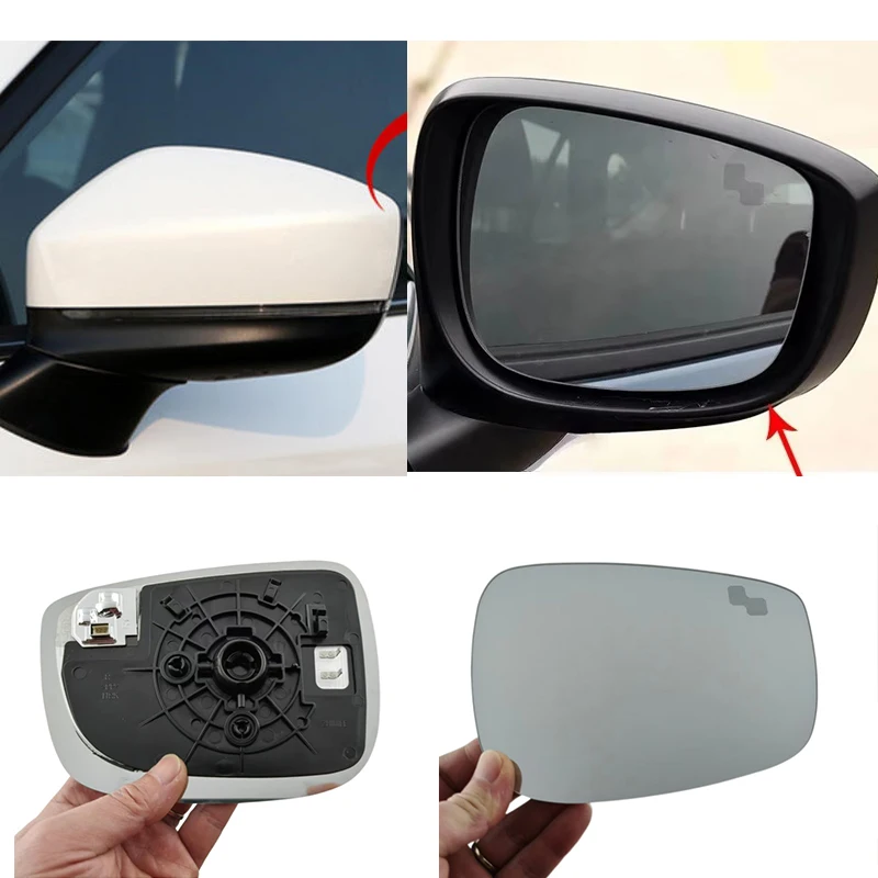 

For Mazda CX-5 CX5 2018-2023 Car Side Mirror Glass with Heating & Blind Spot, Without Auto Dimming Function