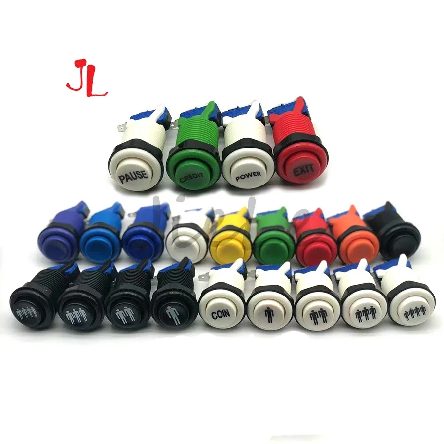 Happ Style Arcade Buttons with Micro Switches, Push Button, Jamma MAME Games Parts, 28mm Mounting Hole