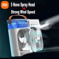 Xiaomi Portable 3 In 1 Humidifier Fan Mini Air Conditioners USB fan LED Night Light Water Mist Fun Air Cooler Humidifie For Home