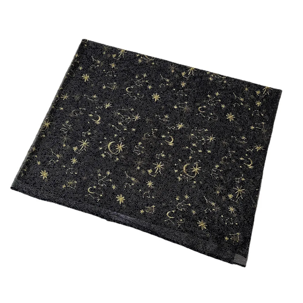 Французская высококачественная позолоченная сетчатая ткань со звездами и луной, модная африканская кружевная ткань с вышивкой