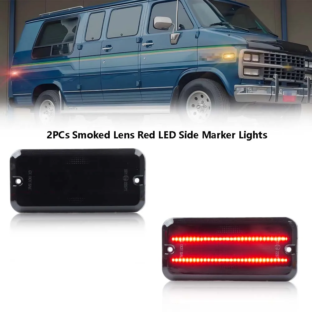 Voor/Achter Zijmarkeringslichten Richtingaanwijzers met LED Voor 1985-1995 Chevrolet G10 G20 G30 P20 P30 GMC G1500 G2500 G3500 P2500 P3500