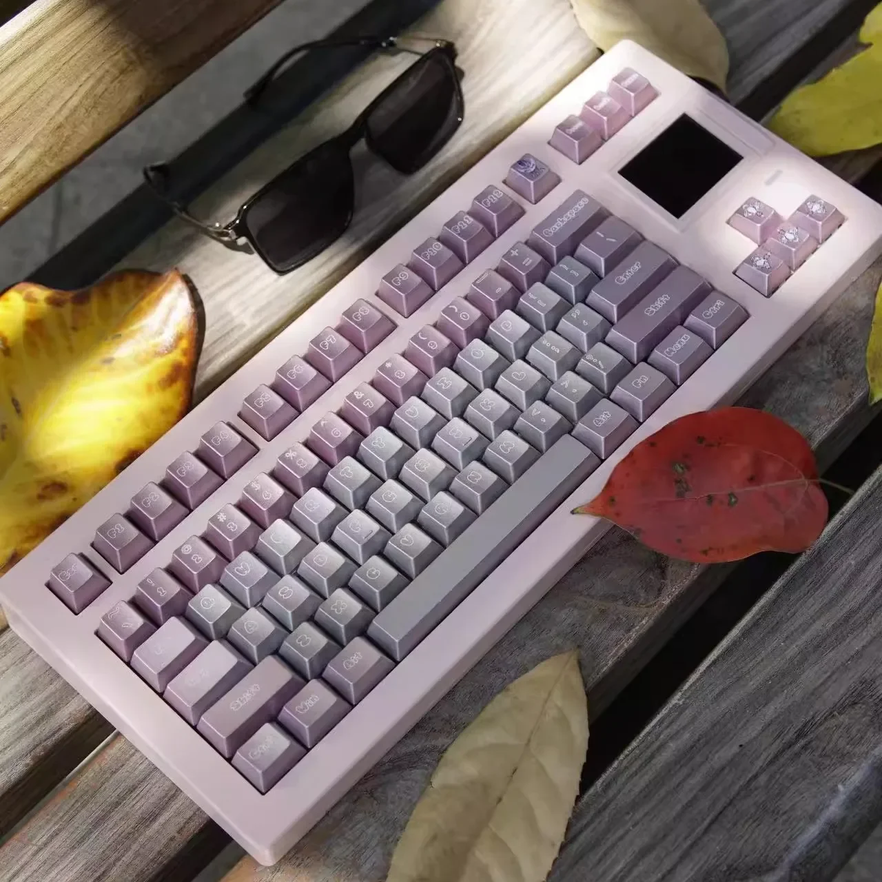 

Metal keycaps, cute big characters of silver powder, exclusive to sweet sister, original zinc alloy factory, fine flash spray pa