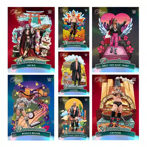 Diy Homemade Panini wwe asuka cm punk eddie guerrero gunther hunter hearst helmsley character Collectible Cards Toys Gift
