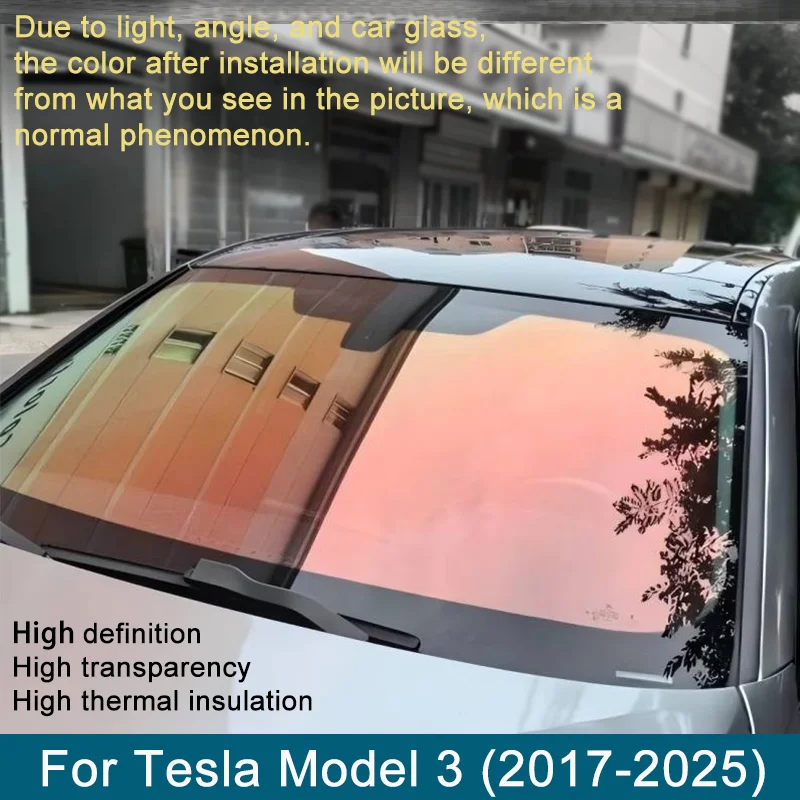 

Car Glass Window Tint UV Pre Cut Colorful Window Film for Tesla Model 3 2017 2018 2019 2020 2021 2022 2023 Highland 2024 2025