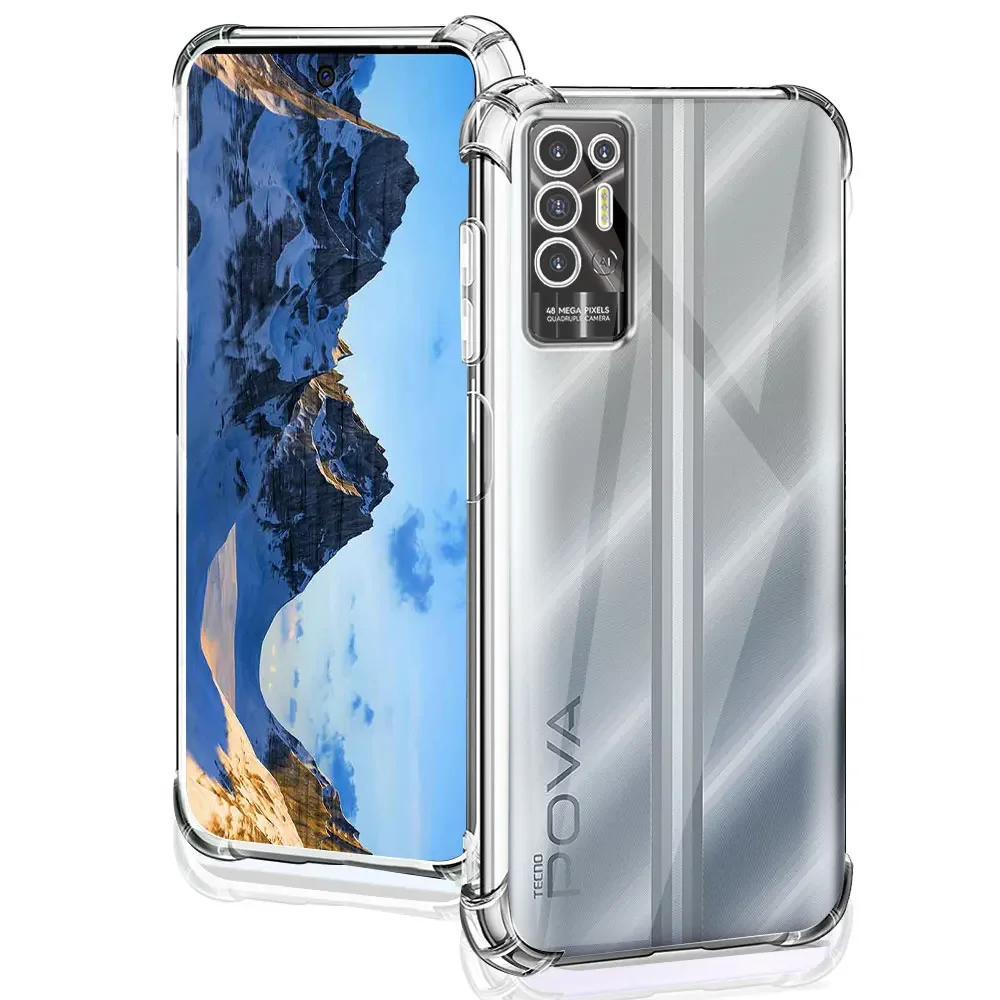 For Tecno Pova 2 Case Silicone Soft Shockproof Transparent Cover For Tecno Pova 2 Clear Phone Cases For Tecno Pova 2 Funda Coque