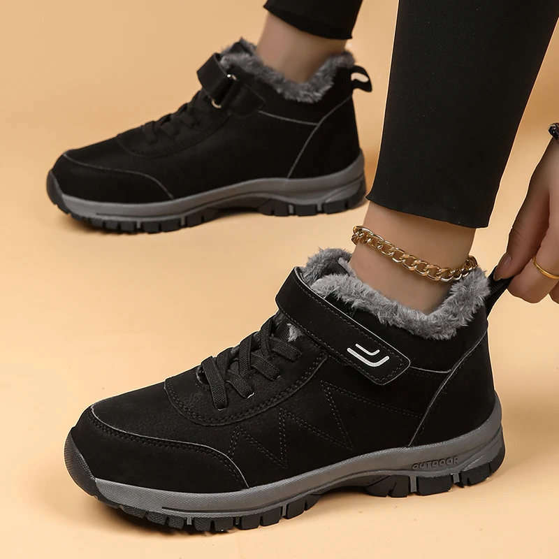 

YRZL Mens Hiking Boots Winter Thermal Waterproof Anti Slip Lightweight Outdoor Work Shoes Warm Comfortable Snow Hiking Boots