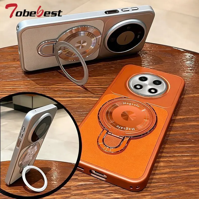 For MagSafe Magnetic Stand Bracket Case For Samsung Galaxy A17 A27 A37 A57 A07 A16 A26 A36 A56 A06 4G 5G Soft Back Cover