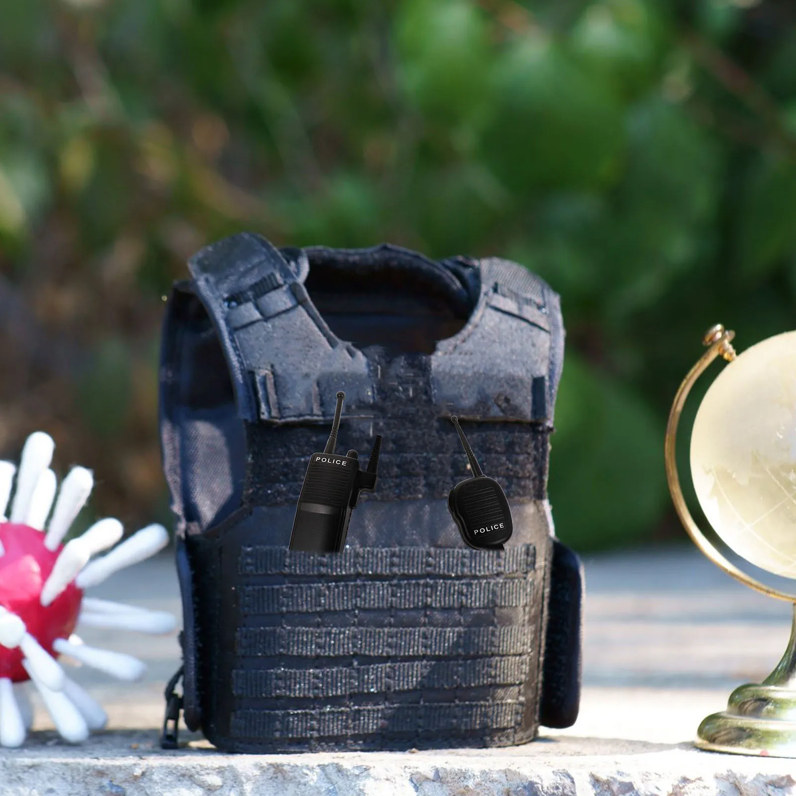 Simulatie Politie Walkie Talkie Kids Dress Up Prop Realistisch Ontwerp Halloween Kostuum Accessoires Politie Fantasiespel Speelgoedset