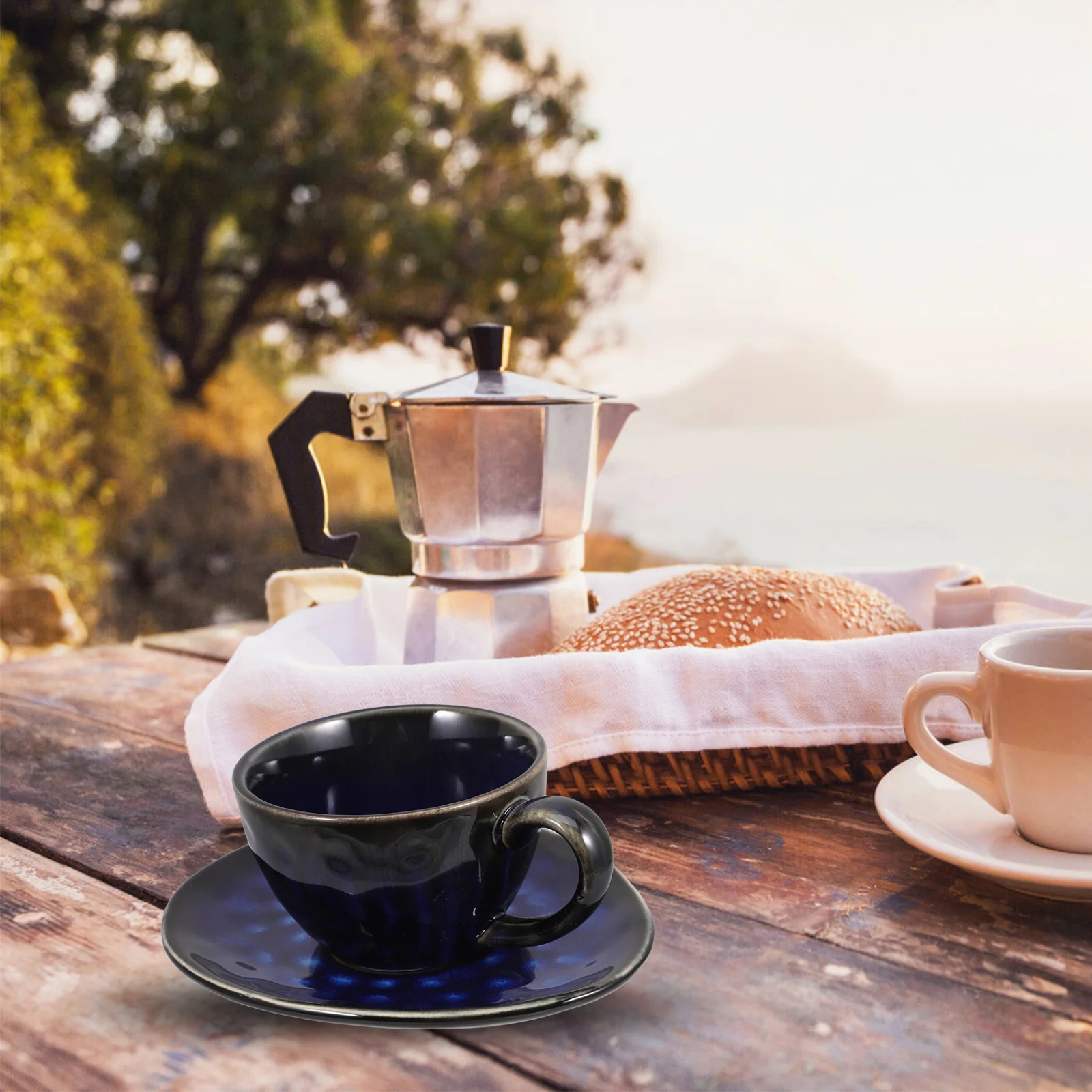 

1Set Retro Coffee Cup Japanese Style Coffee Mug Afternoon Tea Ceramic Cup Saucer Set Home Office Cafe Gift