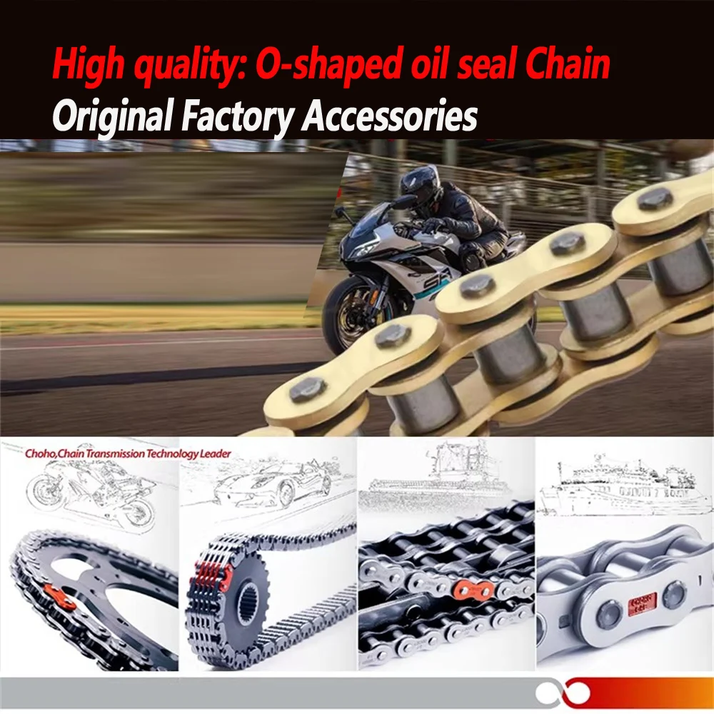 

For VOGE/QJMOTOR/CFMOTO/Honda/Suzuki 250cc -300cc Original Extended Drive Chain 520H Thickened Chain O-type Oil Seal Chain