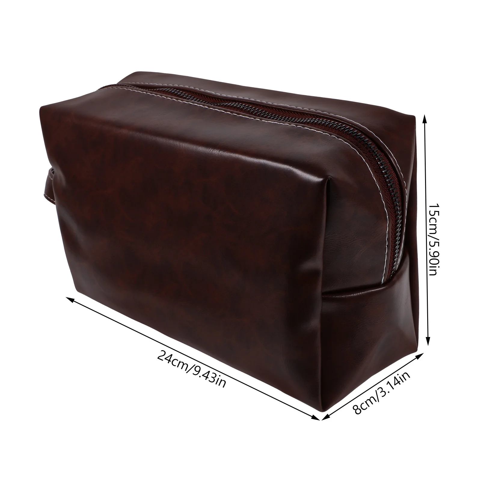 حقيبة أدوات الزينة ذات سعة كبيرة بتصميم عتيق لتخزين المكياج ومنظم السفر من البولي يوريثان حقيبة حمام محمولة للرجال والنساء