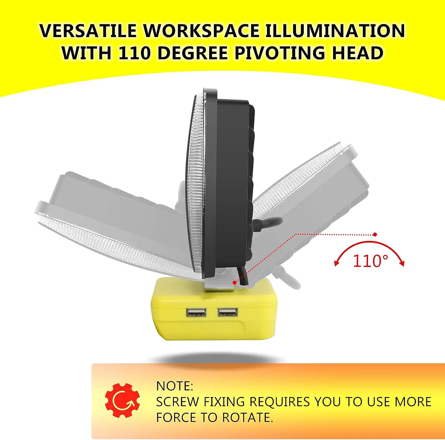 Imagem -05 - Luz de Trabalho de Emergência Led para Dewalt Lâmpada Vertical Recarregável Lanterna Portátil ao ar Livre Bateria Li-ion 14.4v18v 9800lm 35w