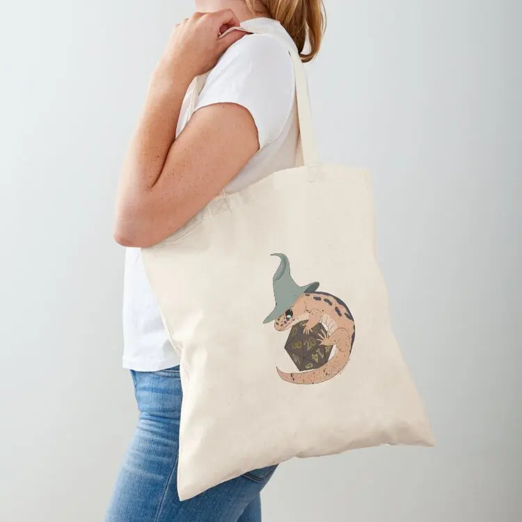 

DnD Wizard Lizard- Mint and Brown Tote Bag personalized tote Shopper bag female bag eco folding