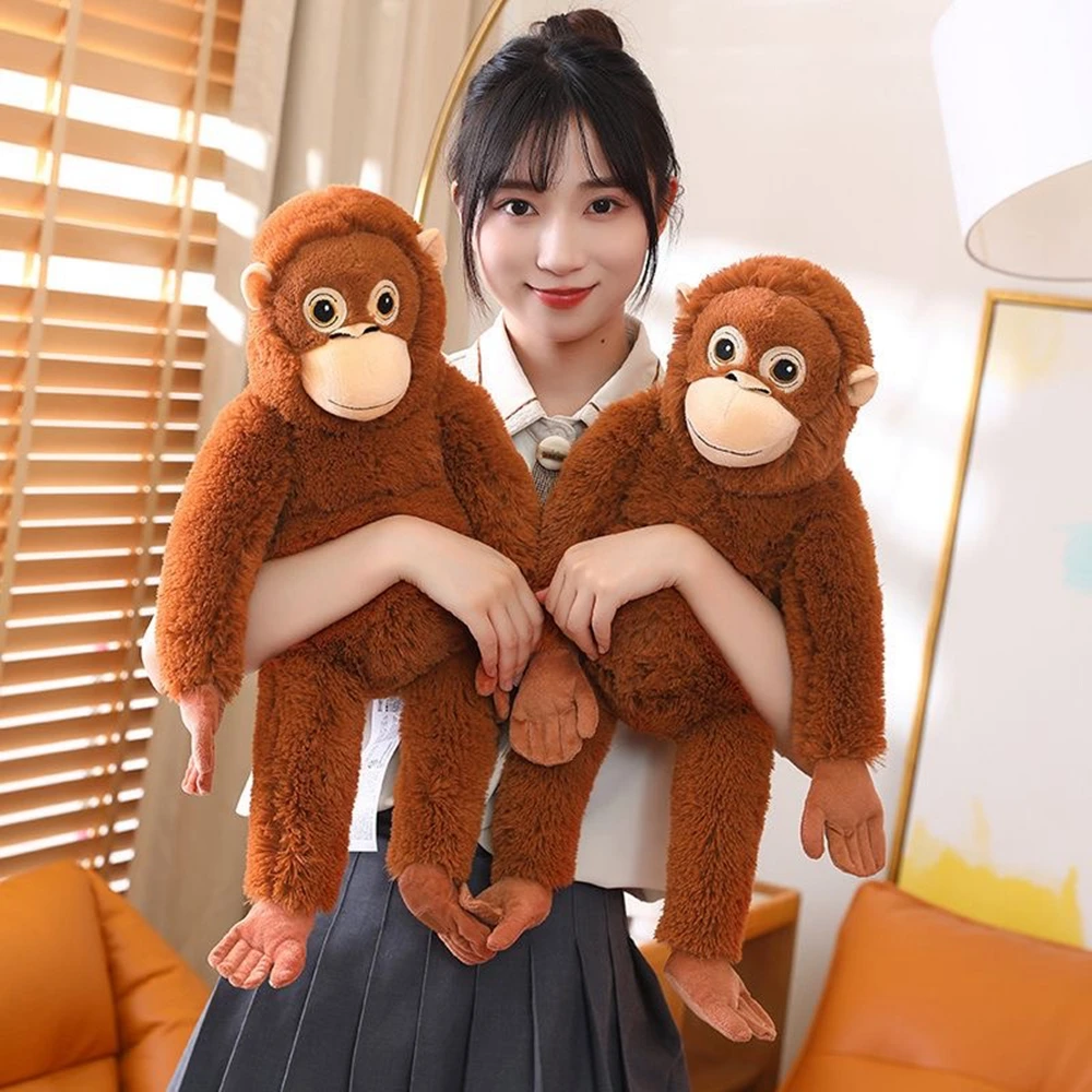 66cm Large Cartoon Gorilla Plush Toy Chimpanzee Monkey Fun Companion Doll Room Decoration For Children's Birthday Holiday Gifts