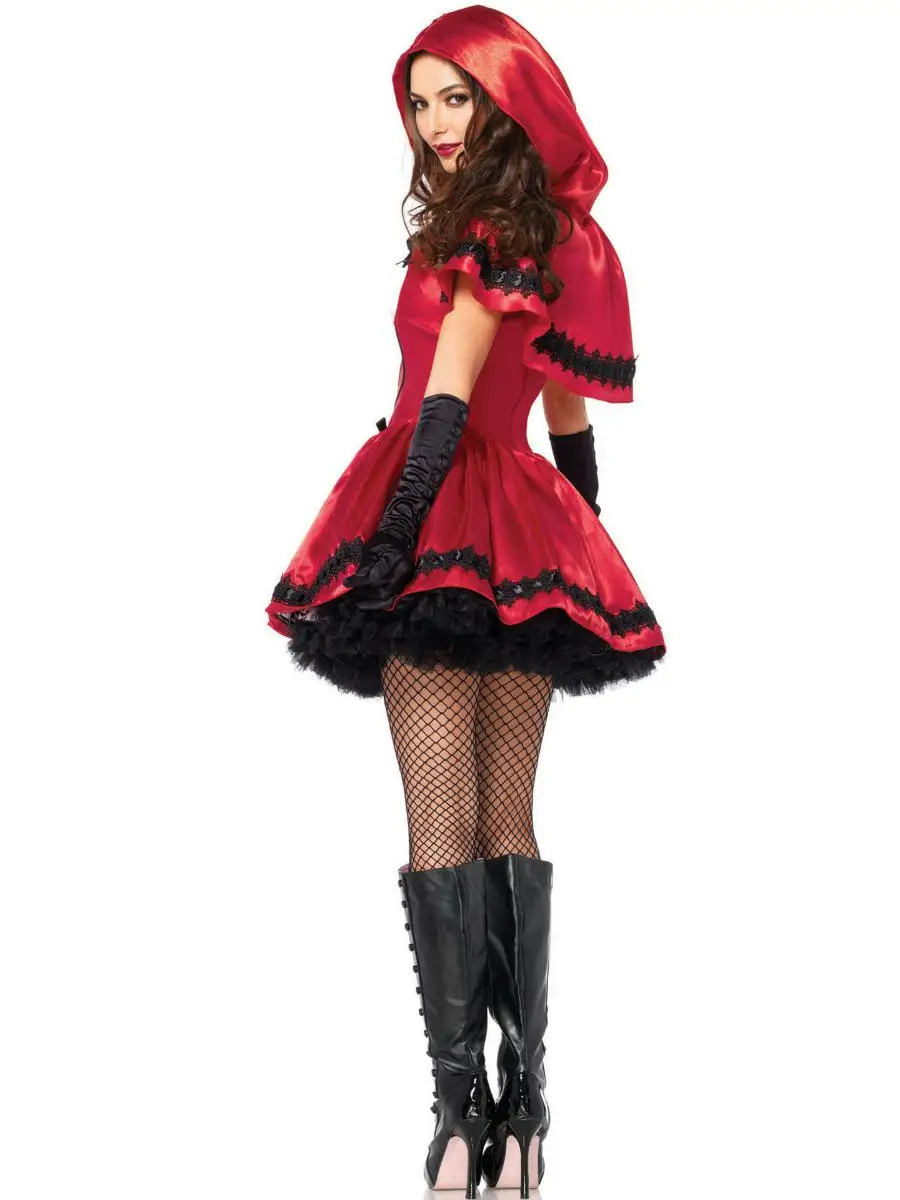 جديد SXXL loween الرداء الأحمر زي القلعة الملكة الزي تأثيري orm الذئب والأم فرقة البوليستر
