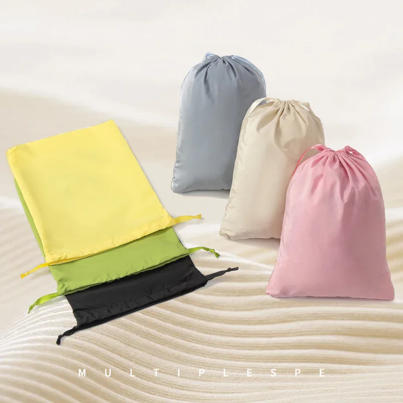 10pcs/lot Wholesale 16*20, 24*32, 31*42cm Drawstring Gift Pouch Travel Storage Bag Clothing Dust Proof Bags Custom Logo