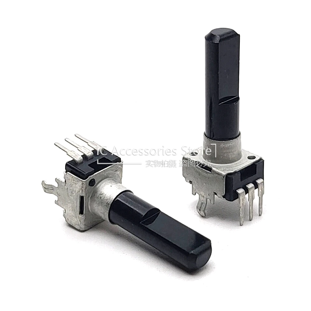 100PCS RV09 Type Vertical Adjustable Potentiometer 3Pin B10K B103 2K 5K 10K 20K 100K Half Shaft 23MM