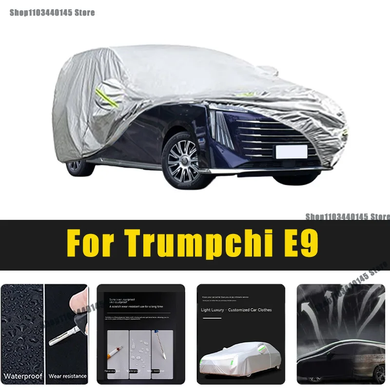 

Full Car Covers Outdoor Sun UV Protection Dust Rain Snow Oxford cover Protective For Trumpchi E9 Accessories car umbrella