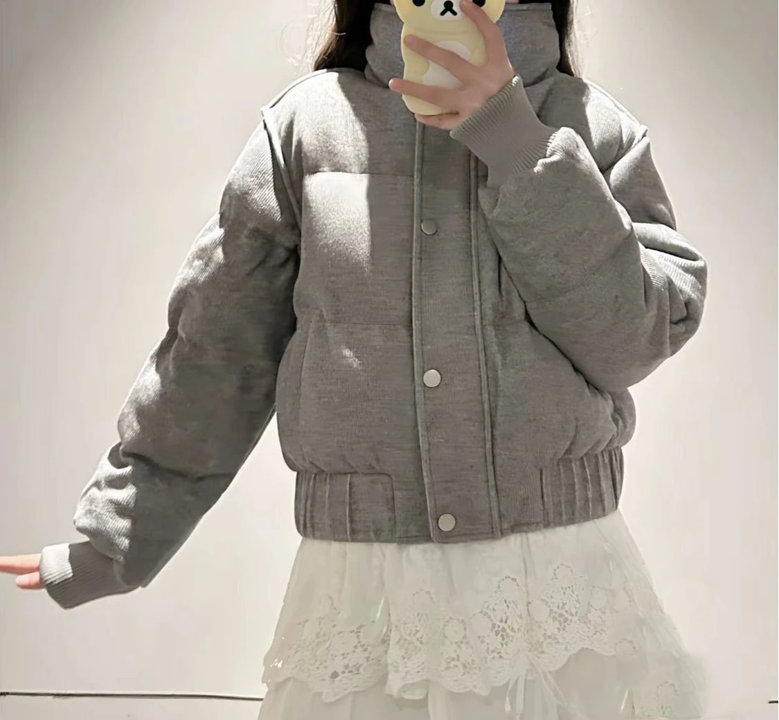 Fashion Down and Cotton Jacket for Women, Short Style, Thickened and Warm, 2025 New Winter Edition