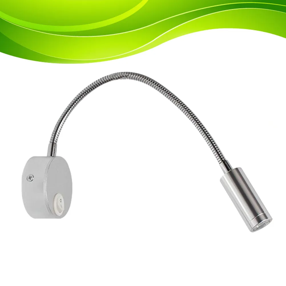LED Clip on Bedside Reading Lamp Specular Silver Small Size Portable Eye Protection Lamp for Bedroom Office Dormitory Laptop
