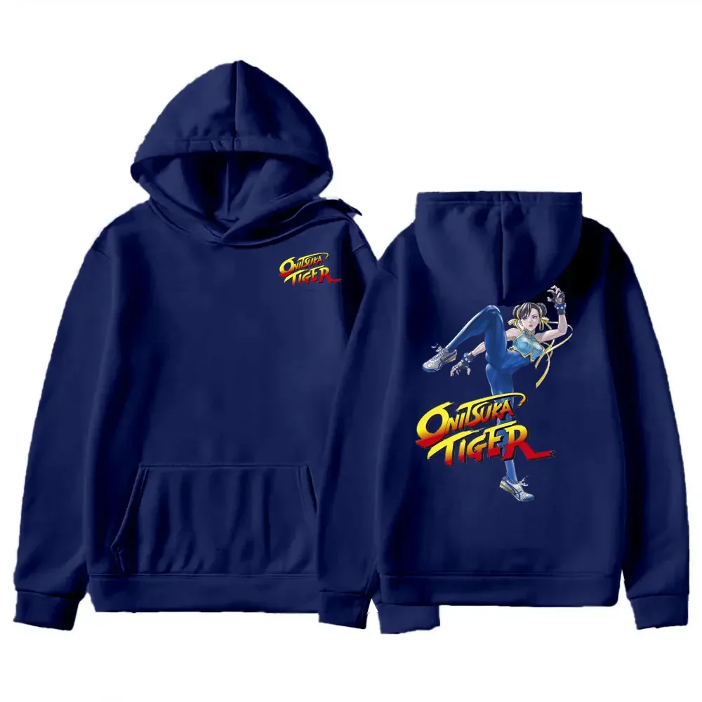 Felpa con cappuccio da uomo Street Fighter Anime Game Stampa Felpa casual autunno/inverno a maniche lunghe Stampa fronte-retro Streetwear