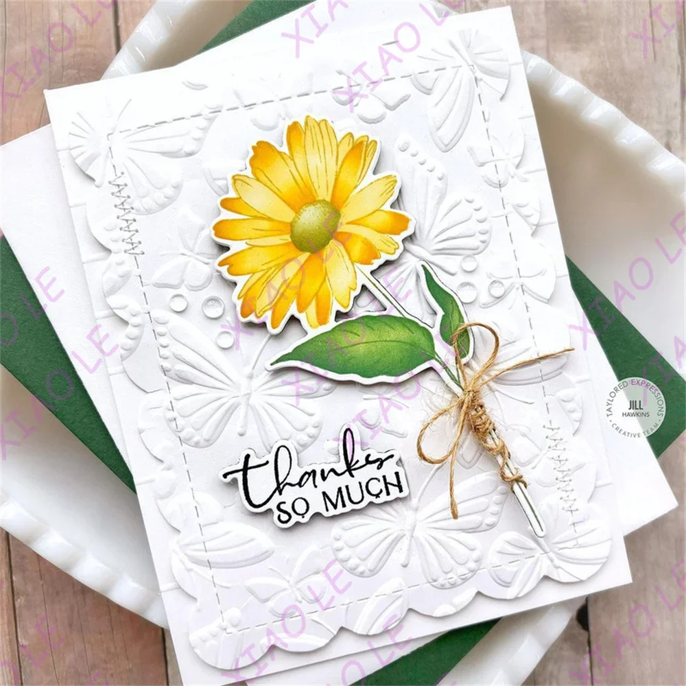 Nature's Canvas Timeless Greetings Metal Cutting Dies and Stamps DIY Scrapbooking Card Stencil Paper Cards Handmade Album Stamp