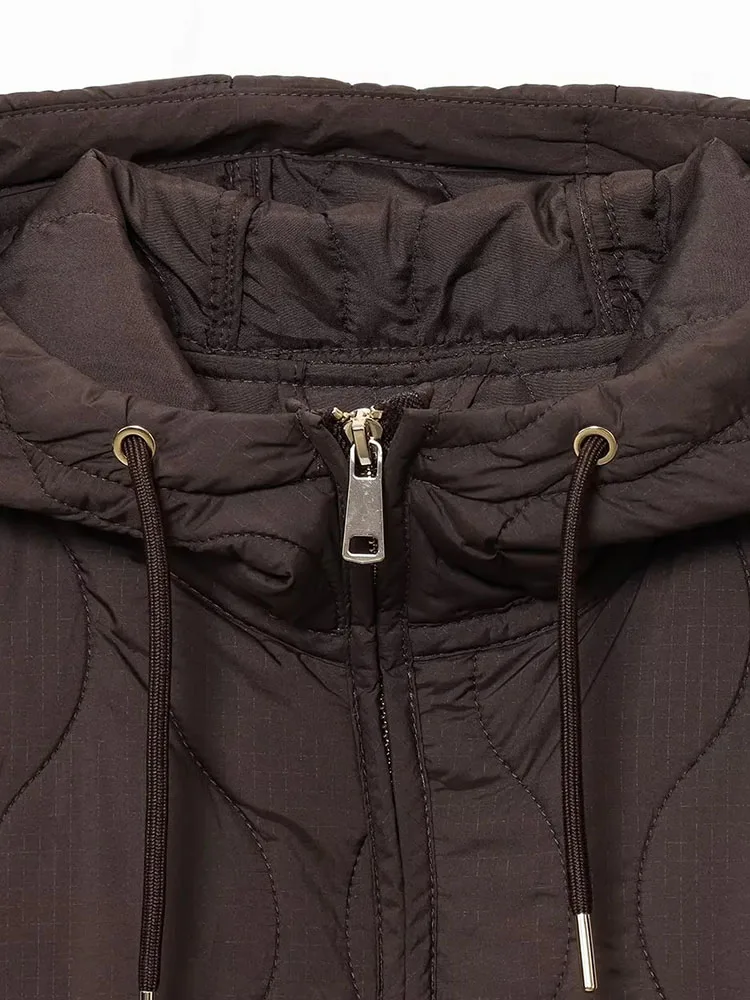 Veste à capuche en coton pour femme, manteau ample et polyvalent à manches longues, haut à Double poche, nouvelle collection automne hiver 2025