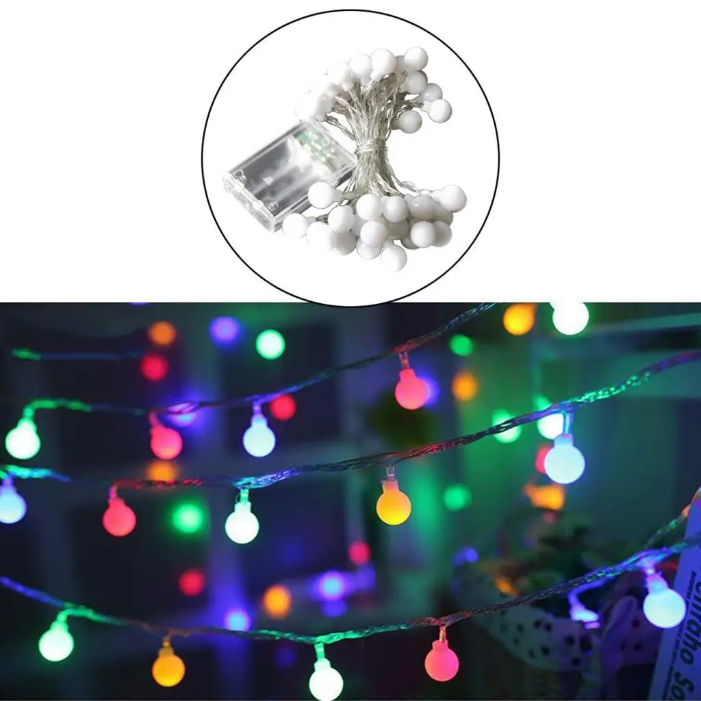 Ball LED Battery Operated String Fairy Light Christmas Garland Wedding Garden