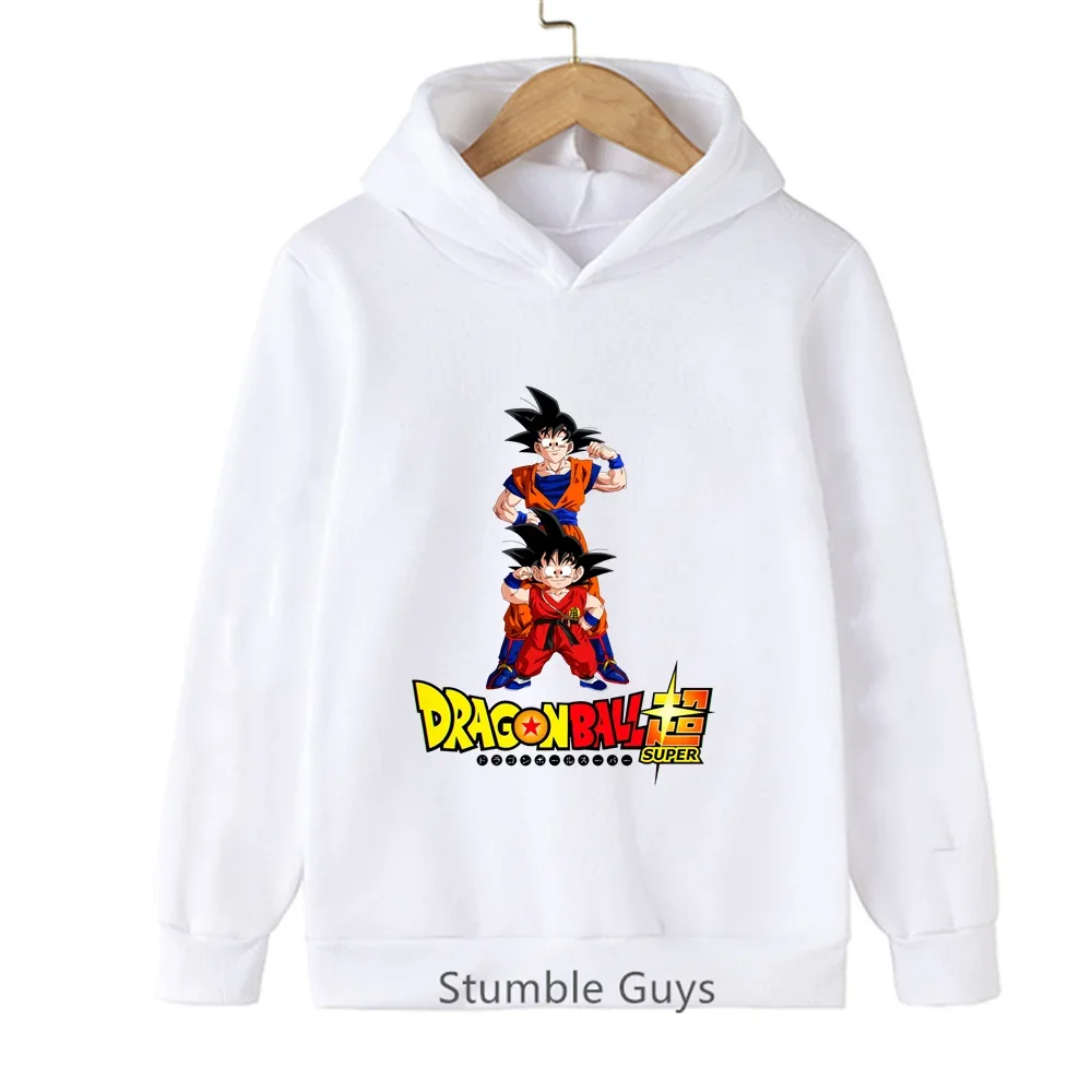 Dragon Ball Super Goku Anime Hoodie, Kids Boys Girls Unisex Kids Hooded Sweatshirt, Dual Character Long‑Sleeve Pullover Tops