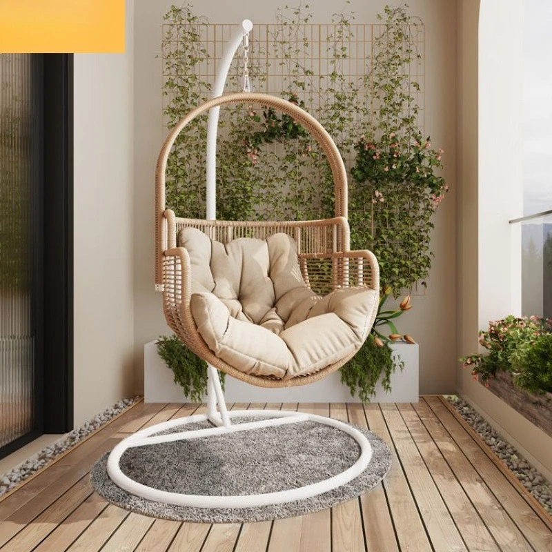 

Hanging basket swing lazy household twist rattan balcony indoor new exquisite Internet celebrity rocking chair leisur