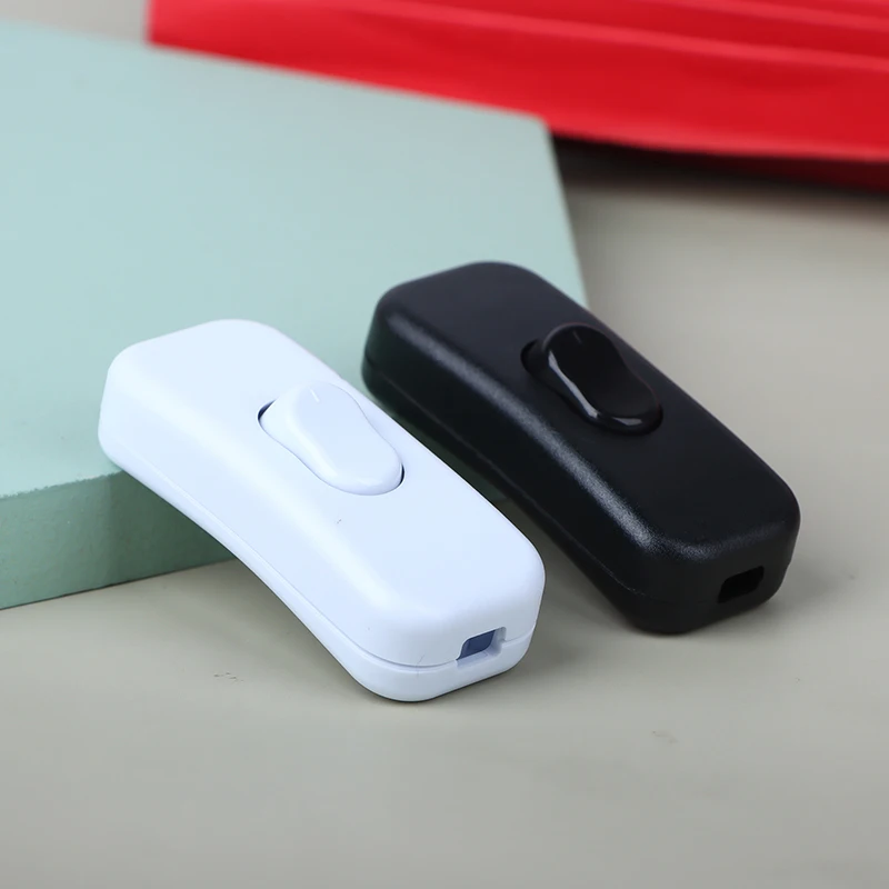 1Pc Light Switch AC 250V ON/OFF Table Desk Lamp Cord Toggle Rocker Switches Control For LED Lights Wiring Electric Switch