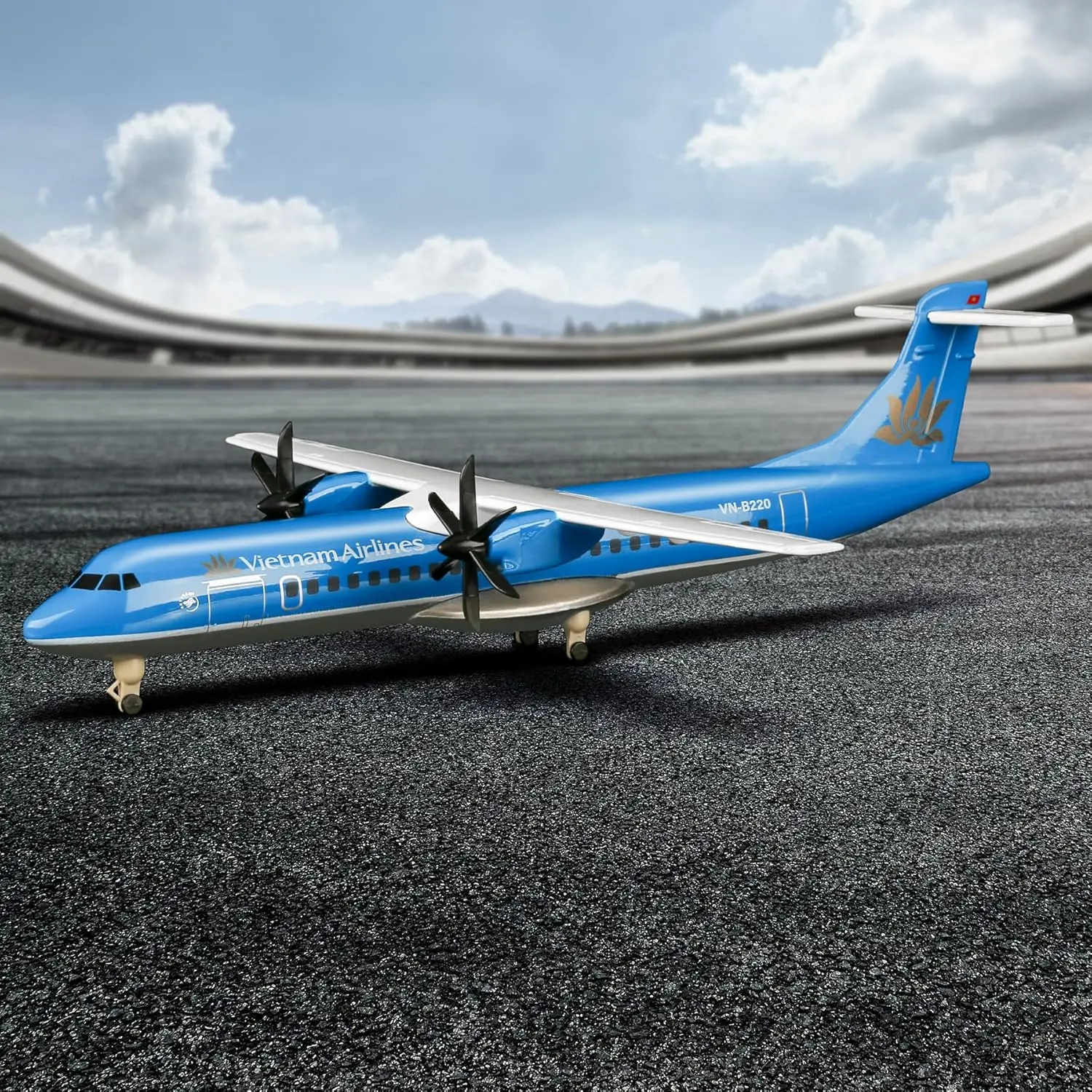 Diecast Alloy 20cm Vietnam ATR Airplane Model 1/300 Scale collectible aircraft Kit with Stand wheel for Aviation Enthusiast Gift
