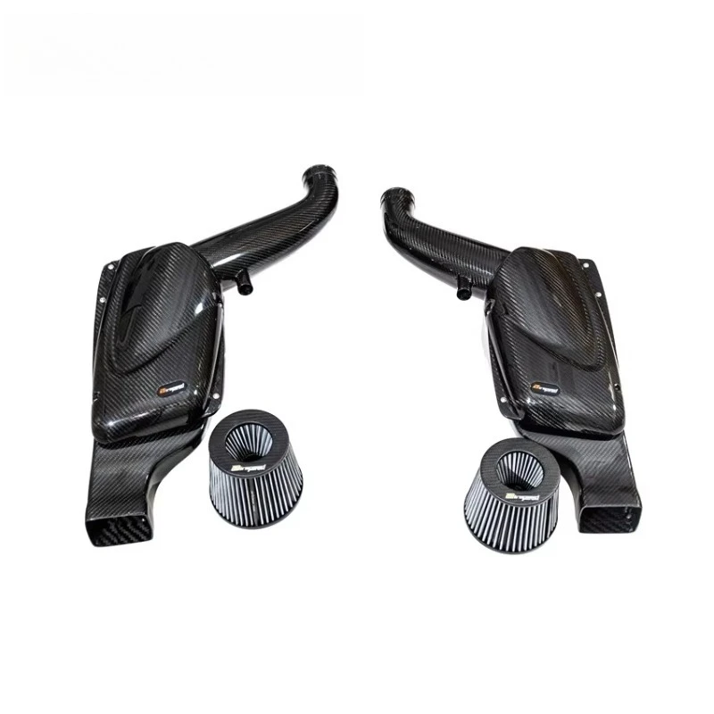 

Впускной фильтр из сухого углеродного волокна 3K саржевого углеродного переплетения, система впуска холодного воздуха, автомобильные аксессуары для AMG GT M178 4.0T