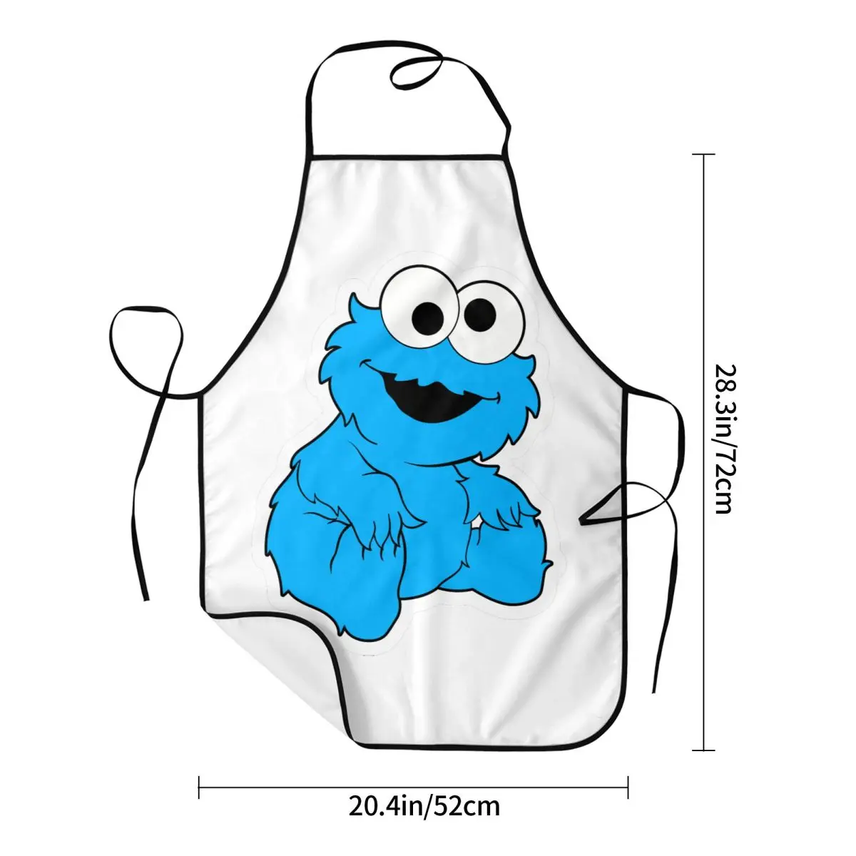 Cookie Monster Apron Chef Cooking Cuisine Tablier Waterproof Bib Kitchen Cleaning Pinafore for Women Men Painting