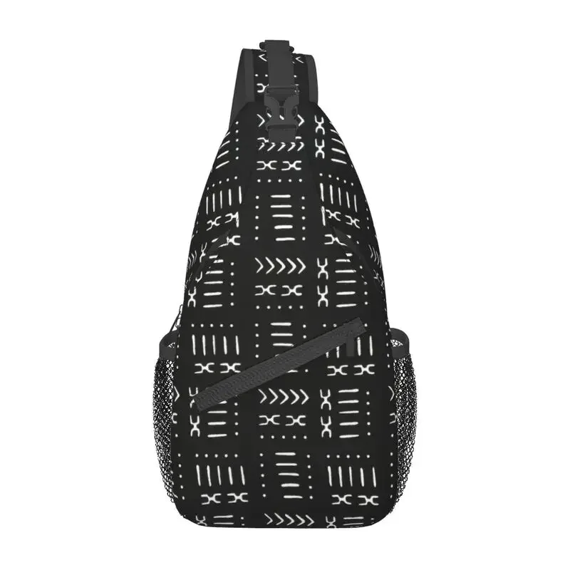 African Bogolan etnico Triba Art Sling Crossbody zaino uomo borsa a tracolla personalizzata per ciclismo campeggio Daypack