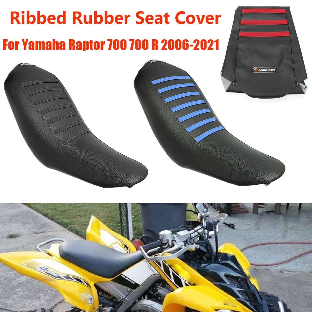 

For Yamaha Raptor 700 700 R Waterproof Seat Cover 2006 - 2021 Non-slip Grained PVC Material Ribbed Rubber Seat Cover