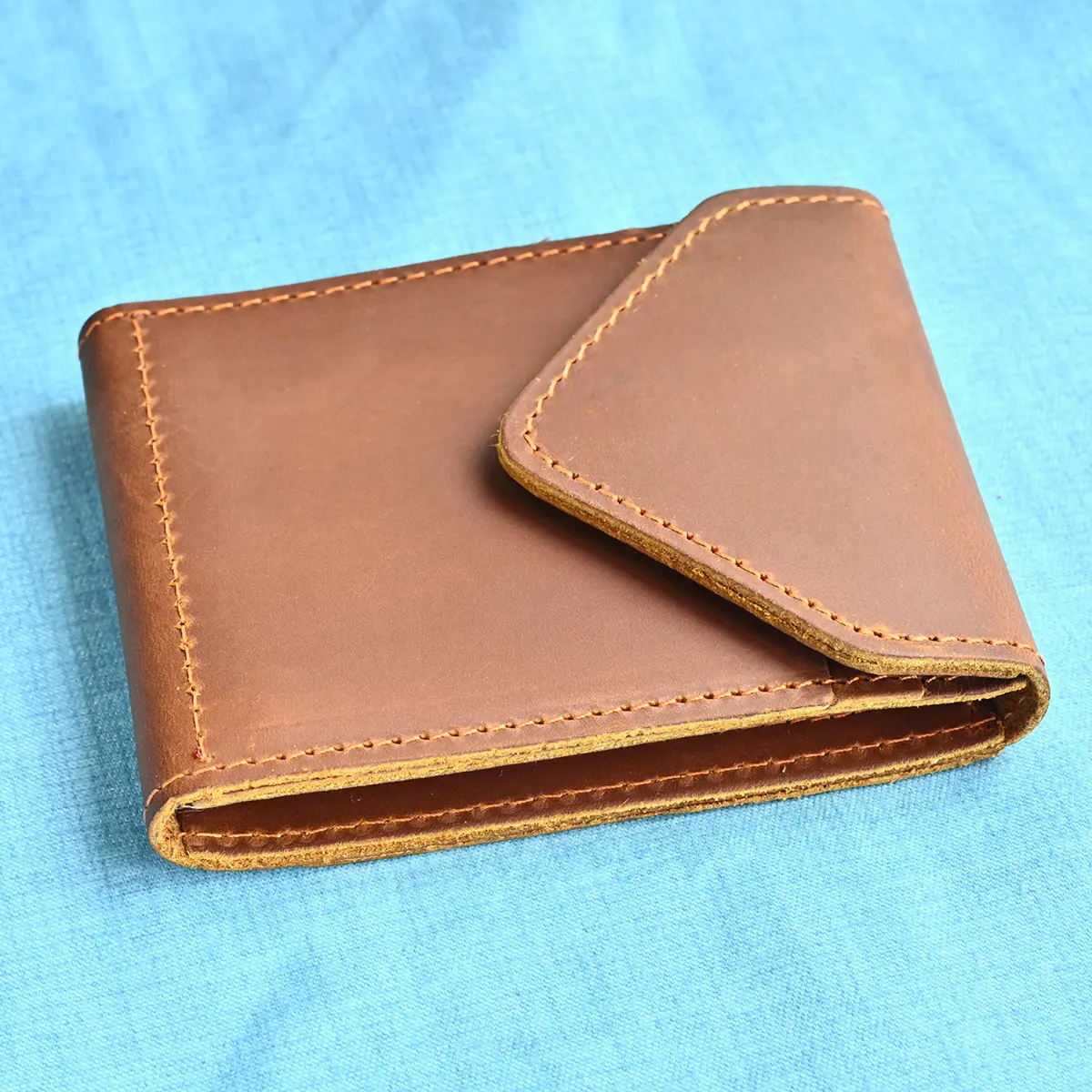 Handmade Leather Card Holder Wallet Trifold Designer Identity Badge Holders Visit Pasjeshouder Remove Credit Card