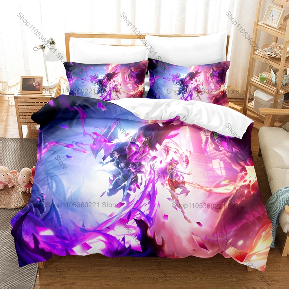 Cool Super Seminary Kai Sa Merch 3PCS Bedding Duvet Cover Hidden Zipper Pillowcases Angel Fan Quilt Set